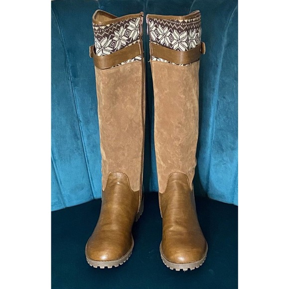 SHEIN Tall Brown‎ Riding Boot NWOB 6.5 With Fleece Lining - Picture 1 of 9